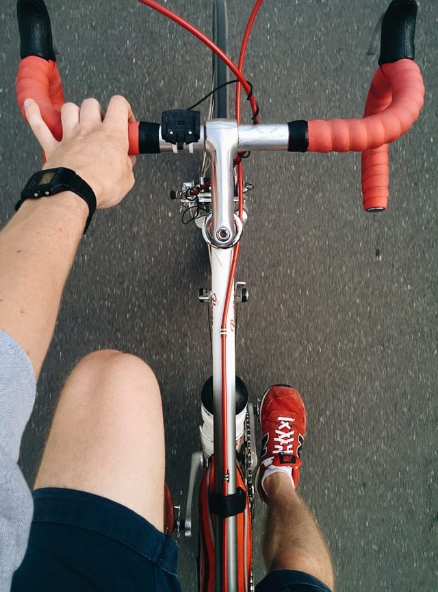 Person riding a bike 